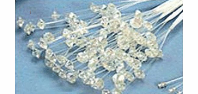 floral natalie crystal spray bunch 12 STEM CLEAR/IRID wedding flower accessory or arrangement