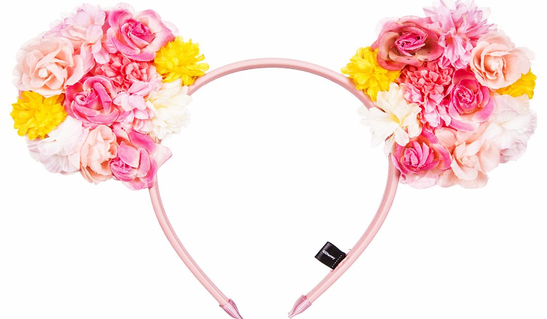 Floral Pom Pom Disney Minnie Mouse Ears Headband