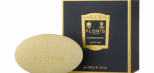 Floris Stephanotis Luxury Soap, 3 x 100g