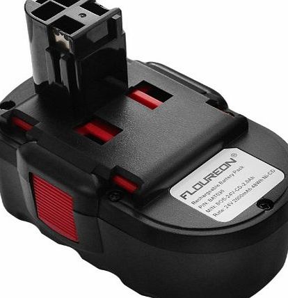 FLOUREON 24V 2000mAh Ni-CD BOSCH Battery Replacement Cordless Drill BOSCH 11524, BOSCH 12524 BOSCH 12524-03 BOSCH 125-2411524 BOSCH BACCS 24V BH24VF GBH-24V GBH24V SDS Plus GCM24V
