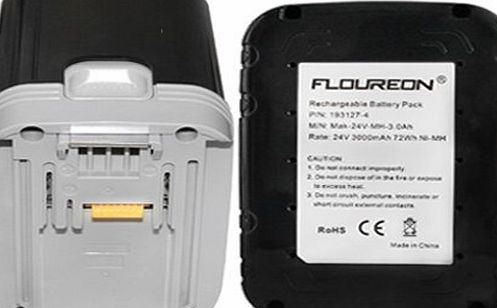 FLOUREON 24V 3000mAh Ni-MH High Quality Makita Replacement Battery For Power Tools Drill Makita B2417 BH240 B2420 B2430 193127-4, 193128-2, 193130-5, 193131-3, 193736-9, 193737-7, 193739-3 BDF460 BJR2