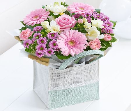 Flowers Direct Pink Gift Bag