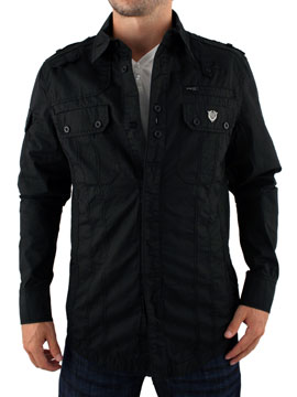 Black Autobahn Long Sleeve Shirt Jacket