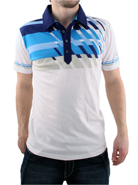 White/Electric Blue Come Together Polo Shirt