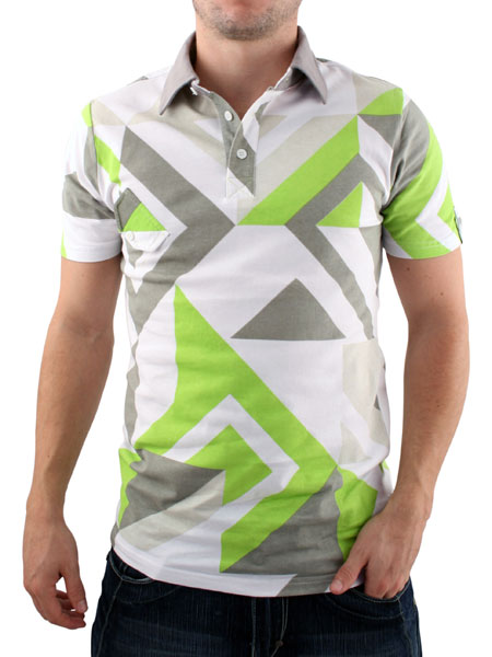 White/Lime Third Uncle Polo Shirt