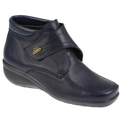 Fly Flot Female Abby Leather Upper Leather Lining Boots in Navy