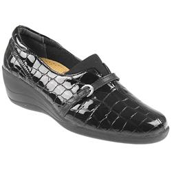 Fly Flot Female ACOFLY1000 Leather Upper Leather/Textile Lining Casual Shoes in Black Croc