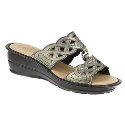 Fly Flot Female Athens Leather Upper Leather Lining in Pewter
