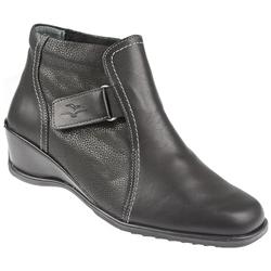 Female CALFLY1007 Leather Upper Leather/Textile Lining Boots in Black