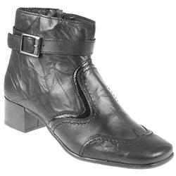 Fly Flot Female Capofly809 Leather Upper Textile Lining Boots in Black
