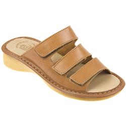 Fly Flot Female Flyl508 Leather Upper Leather insole Lining Adjustable Mules in Tan