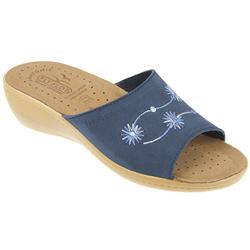 Fly Flot Female Flyl528 Textile Upper Leather insole Lining Comfort Large Sizes in Navy
