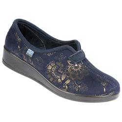 Female MARIA Textile Upper Textile Lining Comfort House Mules and Slippers in Black, Navy