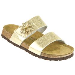 Fly Flot Female Pinefly902 Leather Upper Leather Lining Adjustable Mules in Gold, Silver