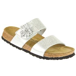 Fly Flot Female Pinefly902 Leather Upper Leather Lining Adjustable Mules in Silver