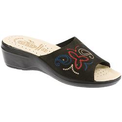 Fly Flot Womens Evie Leather Upper Leather Lining Comfort in Beige Suede, Black Suede, Red Suede, White