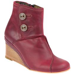 Female Laine Leather Upper Textile Lining Alternative in Red