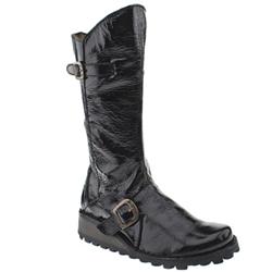 Fly London Female Minx Patent Calf Boot Patent Upper Casual in Black