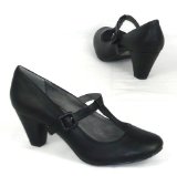 Fly London Garage Shoes - Tattoo - Womens Medium Heel Shoe - Black Size 6 UK