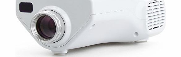 Flylink 16W HD 1080P Mini Multimedia LED Projector 50 Lumens with HDMI / USB / VGA / Micro SD / TV Port Blac (White)