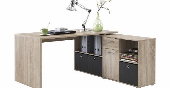 FMD Corner-Combination Desk Lex, 136 x 75 x 68 cm, Canadian Oak