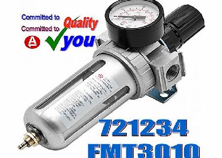 FMT Filter Pressure Regulator 1/4`` Spray Air Guage Water Trap FMT3010 for Compressor