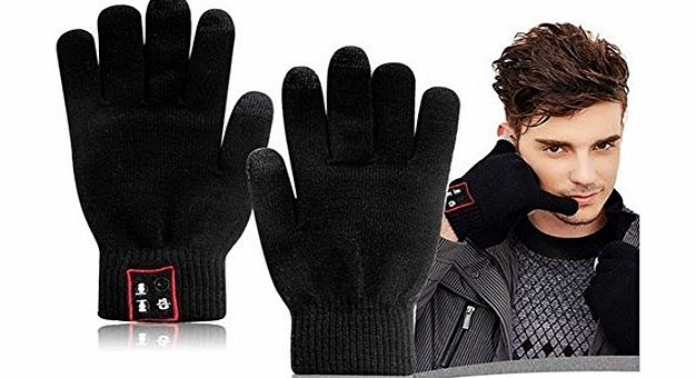 Focal 3-point Touch Screen Bluetooth Hands Free Headset Gloves-black