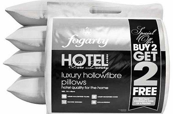 Luxury Hollowfibre Pack of Pillows - 4