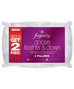 Fogarty Pair of Goose Feather and Down Pillows