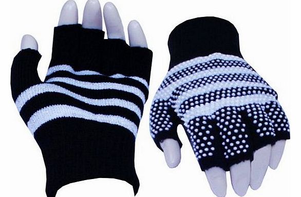 FOI INDUSTRY Ladies Girls Thermal Designer Fingerless Gloves For Work, Typing 