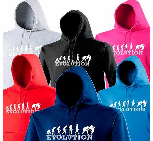 RUGBY EVOLUTION (S - RED) NEW PREMIUM HOODIE - Rugga ball boots sports England Scotland Wales Welsh world cup british lions union Slogan Funny Novelty Nerd Vintage retro top clothes Unisex Mens Ladies