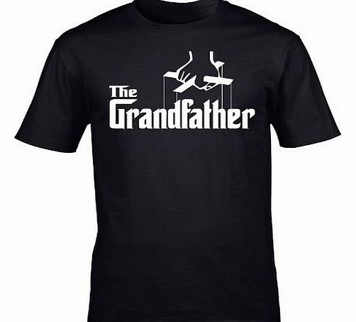 THE GRANDFATHER (XXL - BLACK) NEW PREMIUM LOOSE FIT BAGGY T SHIRT - Father Fathers Day Mafia Godfather Grandad Parody God Slogan Funny Novelty Nerd Vintage retro top clothes Unisex Mens Ladies Womens 