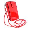 Fontanelli Red Varnished Leather Cellphone Holder