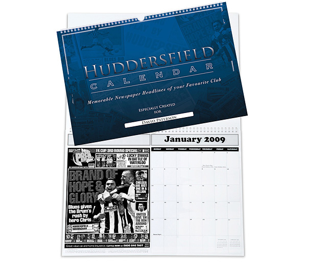 football Club Calendar - Huddersfield