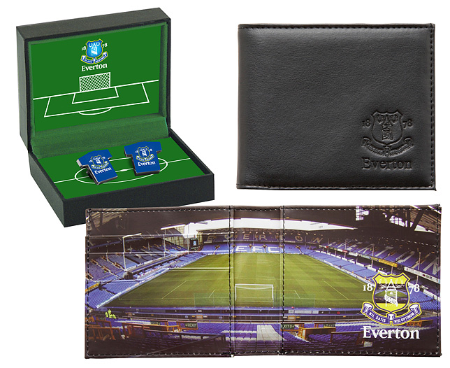 Cufflinks and Stadium Wallet - Everton - Buy Set Save andpound;5