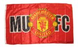 OFFICIAL MANCHESTER UNITED LARGE MUFC CREST 5FT X 3FT FLAG