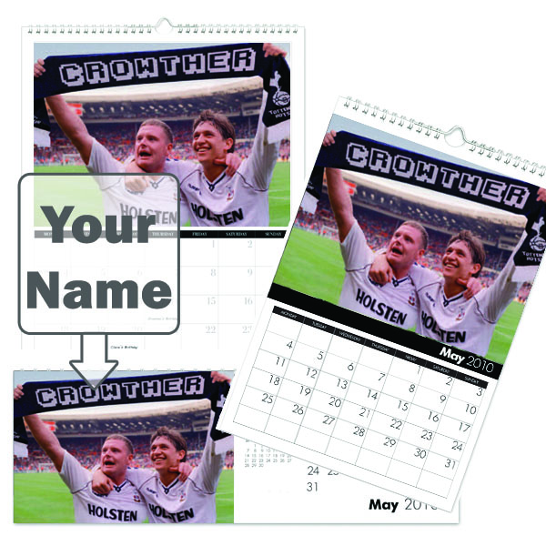 football Legends Personalised Calendar A3