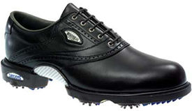 Dryjoys P.R.O. Black Smooth/Black Buffalo Grain Saddle 53624 Golf Shoe