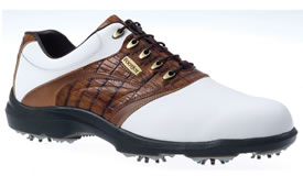 footjoy Golf Shoe AQL White/Brown Croc #52736