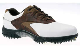 Golf Shoe Contour Series White/Brown #54239