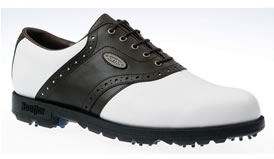 Golf Shoe SoftJoys White/Brown #53967