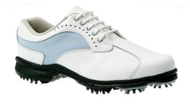 Ladies Golf Shoe Softjoys White/Light Blue #98480