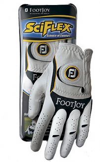Footjoy SCIFLEX MENS GOLF GLOVE Right Hand Player / White/Red / Large