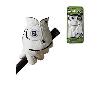WEATHERSOF MENS GOLF GLOVE Left Hand Player / White / Large