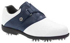 Womens Aqualites White/Navy 93075 Golf Shoe