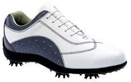 Footjoy Womens LoPro Collection White/Metallic Blue 97086 Golf Shoe