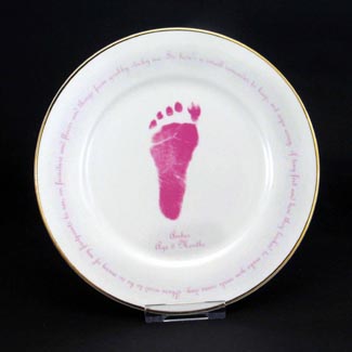Footprint Poem Plate