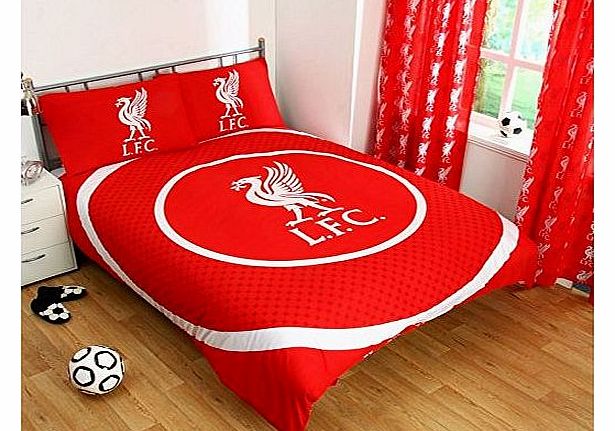 Forever Collectibles Liverpool FC Bullseye Reversible Duvet Cover Set, Red/White, Double