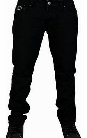 Forge Mens Black Forge By Kam F103 Skinny Fit Stretch Denim Jeans Size W32 L32