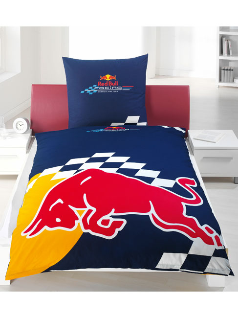 Formula One Racing Red Bull Logo Duvet Cover and Pillowcase Set